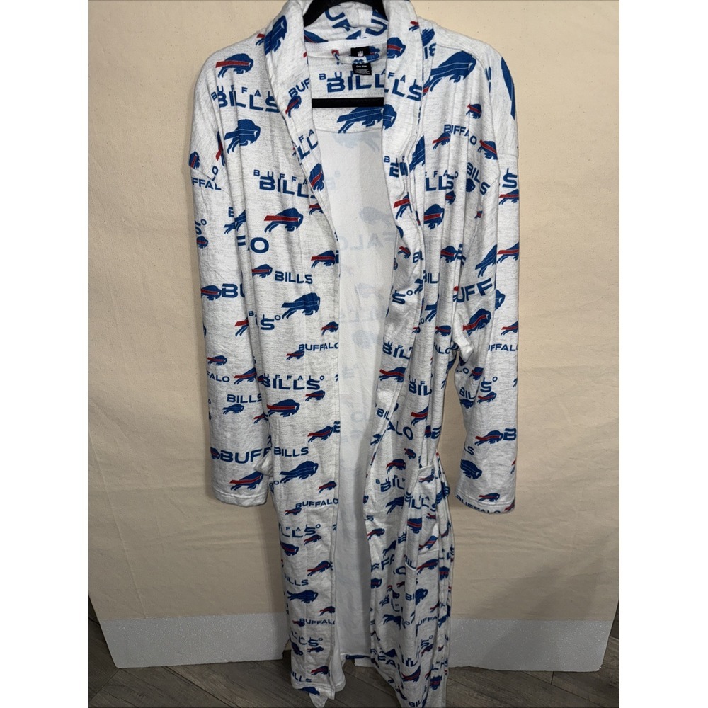 NFL Buffalo Bills One Size Men's Belted Robe‎ Pockets Team Apparel Sleepwear